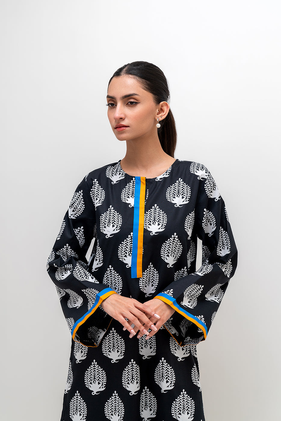 Printed Cambric Shirt (Pret)