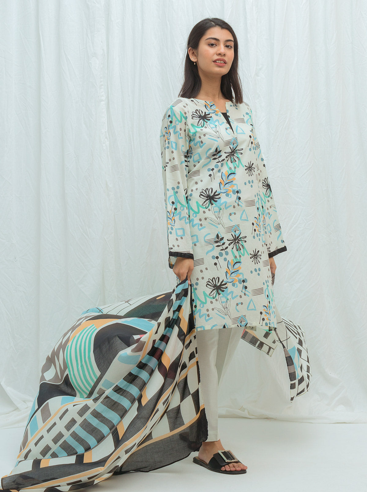Pastel Perfect-Printed-2P (Unstitched)