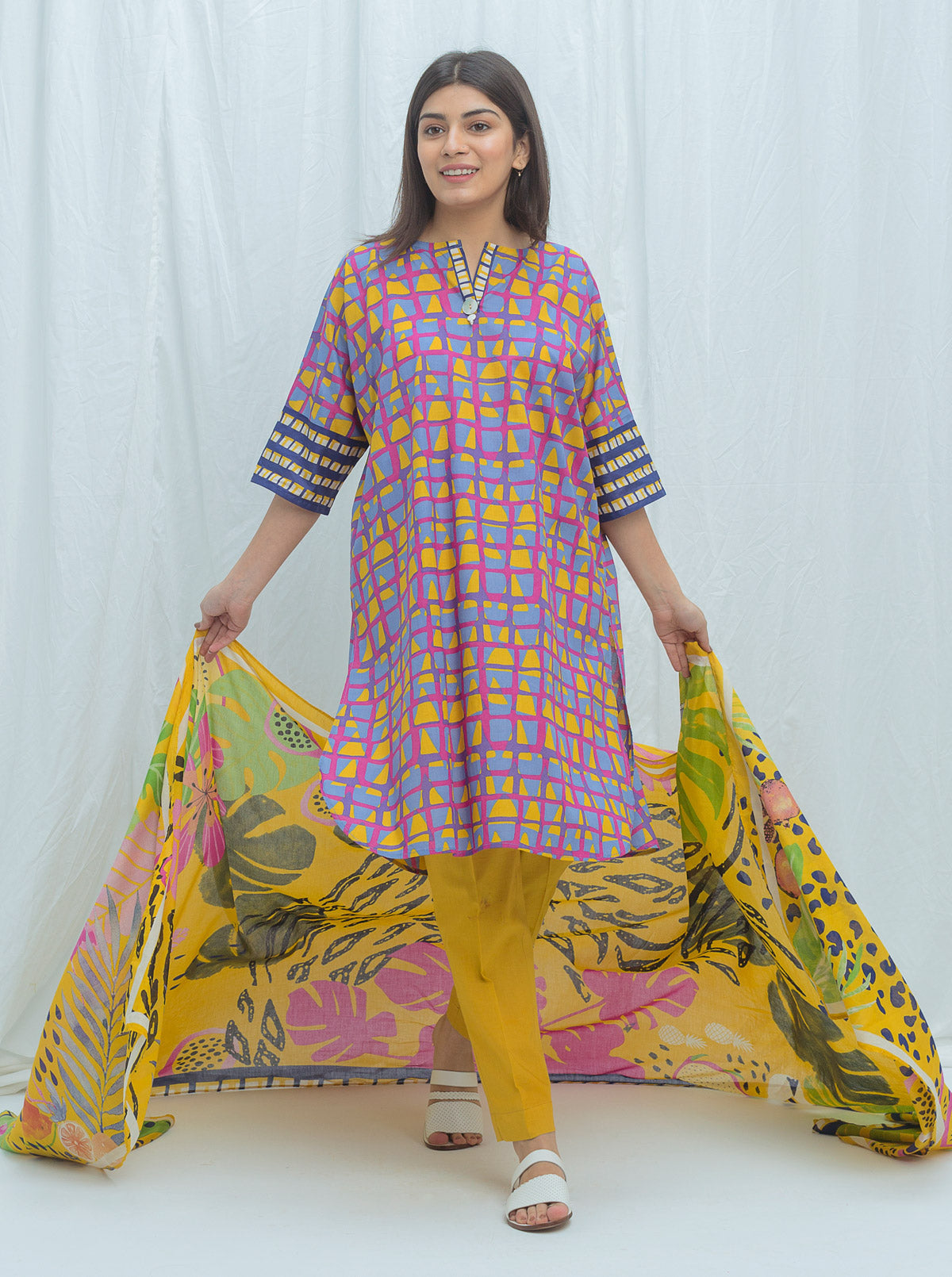 COLOR GRID-PRINTED-2PBT2S21U28-MULTI-2000000164505-2P