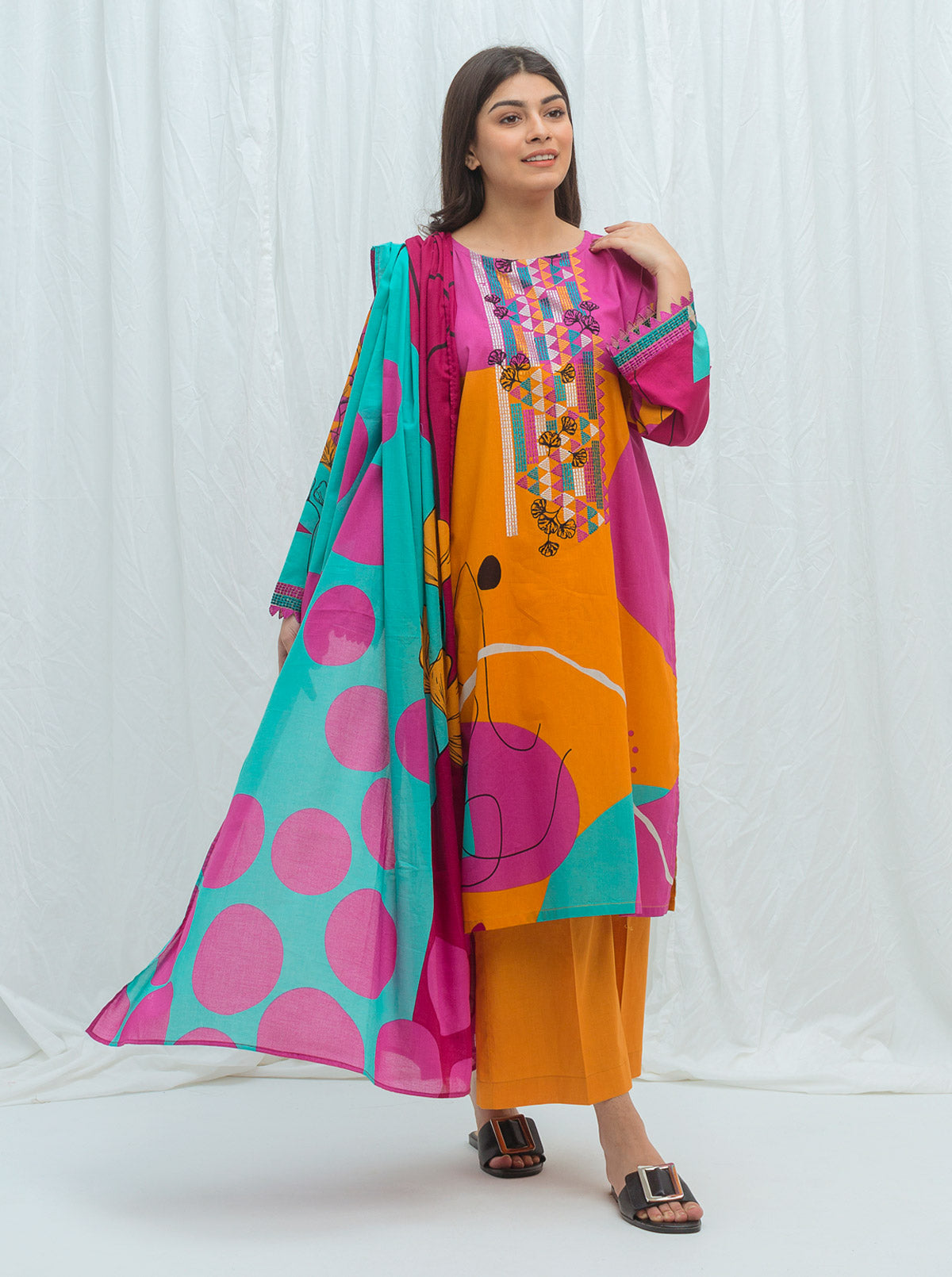 Pop Deco-Embroidered-2P (Unstitched)