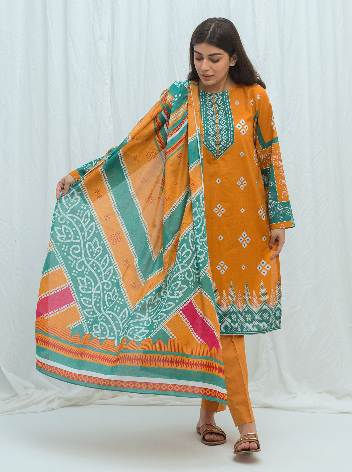 MIDSUMMER GLOW-PRINTED-3PBT2S21U60-MUSTARD-2000000164376-3P