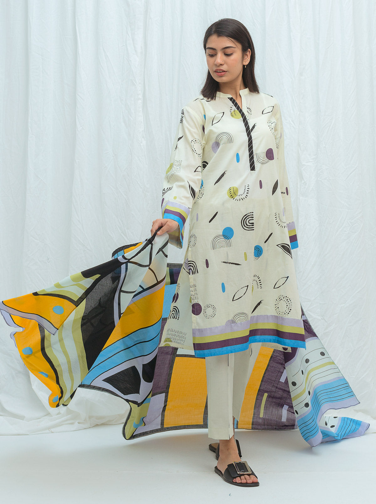 MNIMALIST MIST-PRINTED-3P (UNSTITCHED)BT2S21U79-OFFWHITE-2000000164387-3P