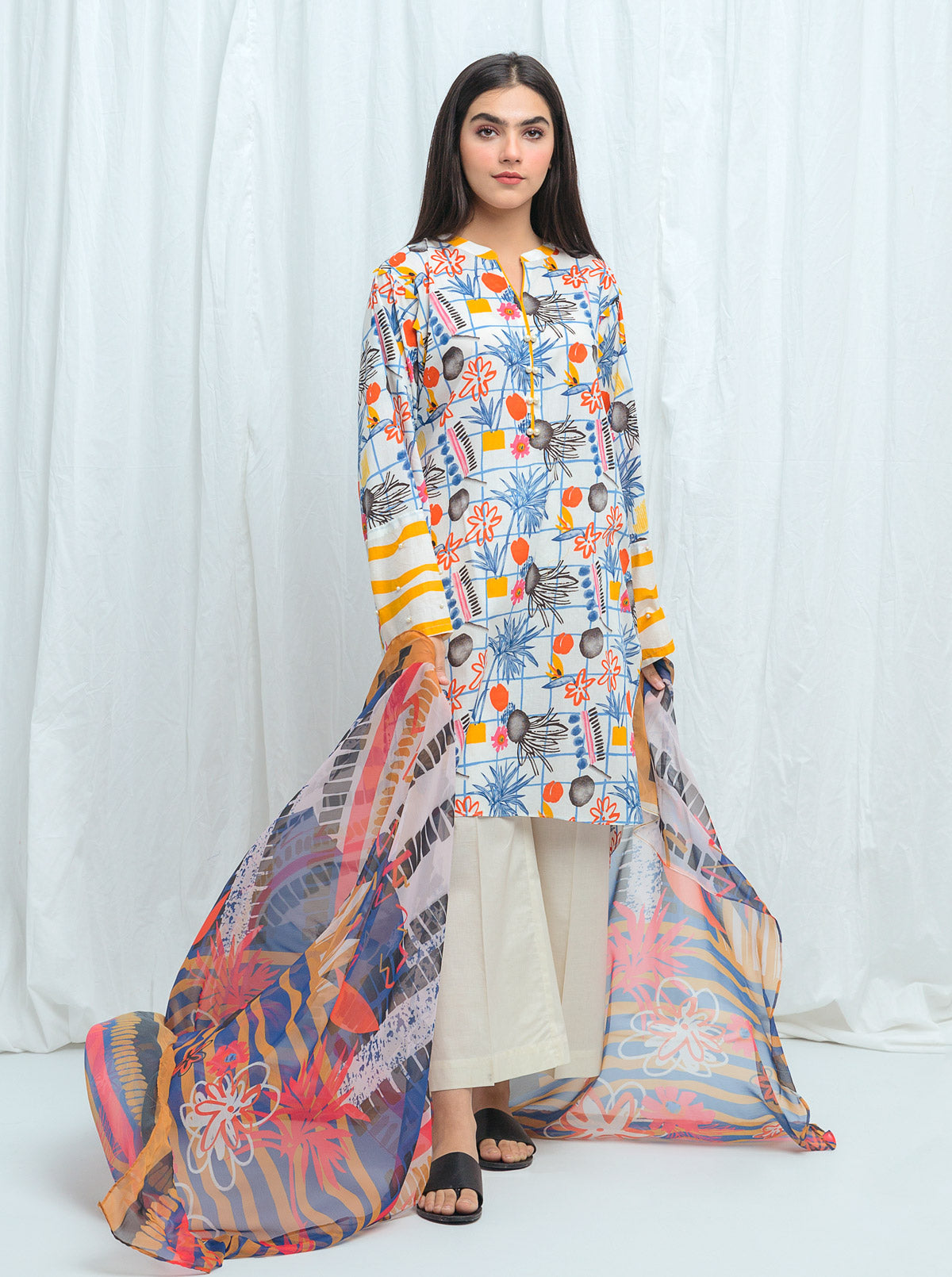 CANDY TUFT-PRINTED -2P (UNSTITCHED)BT3S21U21-MULTI-2000000165671-2P