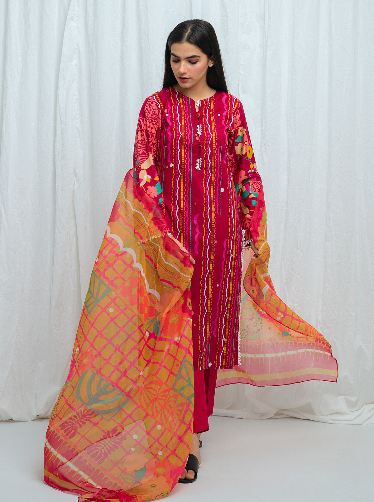 BERRY FLORAL-PRINTED -2PBT3S21U24-MAROON-2000000165672-2P