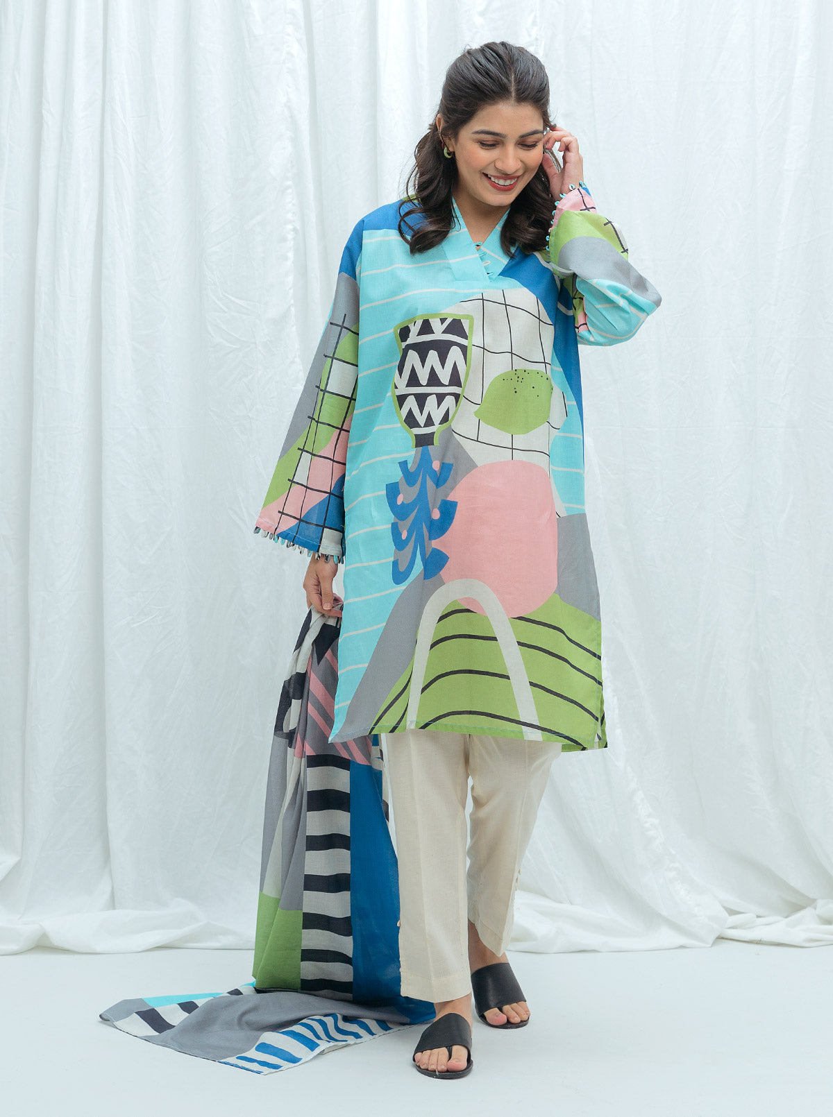 PASTEL PUNK-PRINTED-2P (UNSTITCHED)BT3S21U33-MULTI-2000000165313-2P