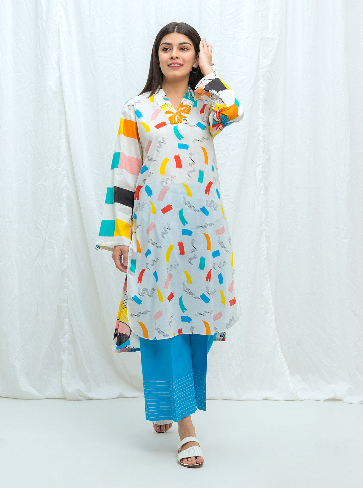 SPRING CHIC-PRINTED-2P (UNSTITCHED)BT3S21U57-MULTI-2000000164931-2P