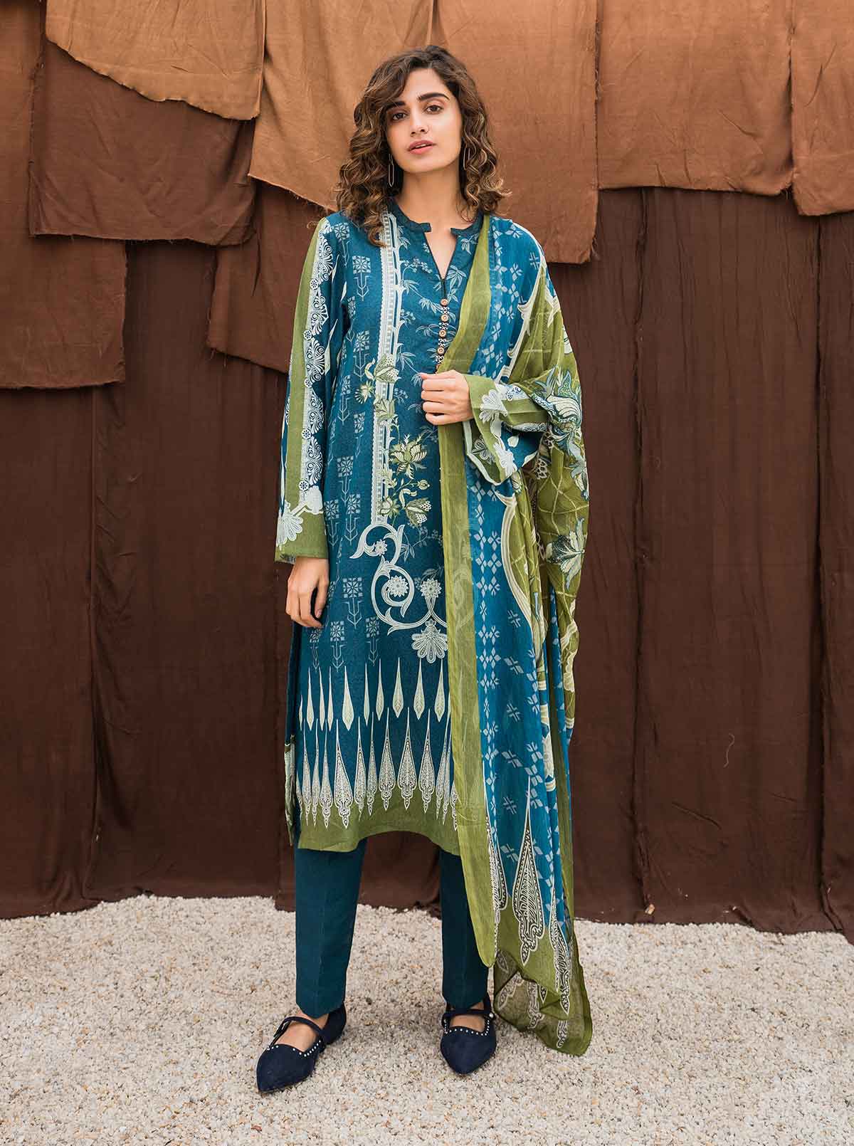 AJYV-06 EMBROIDERED CHIFFON 3 PCS