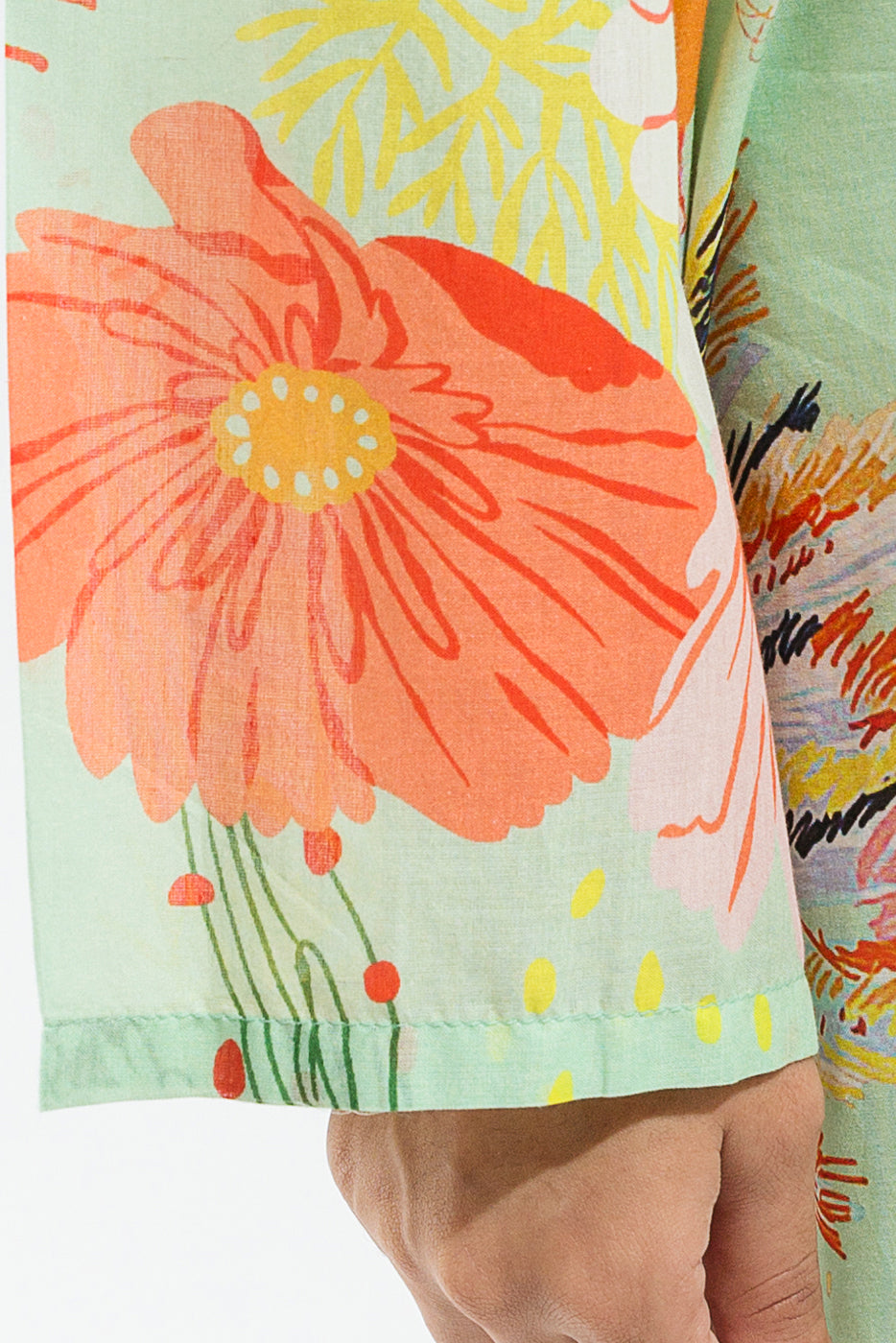 3 Piece - Printed Lawn Suit - Mint Voyage