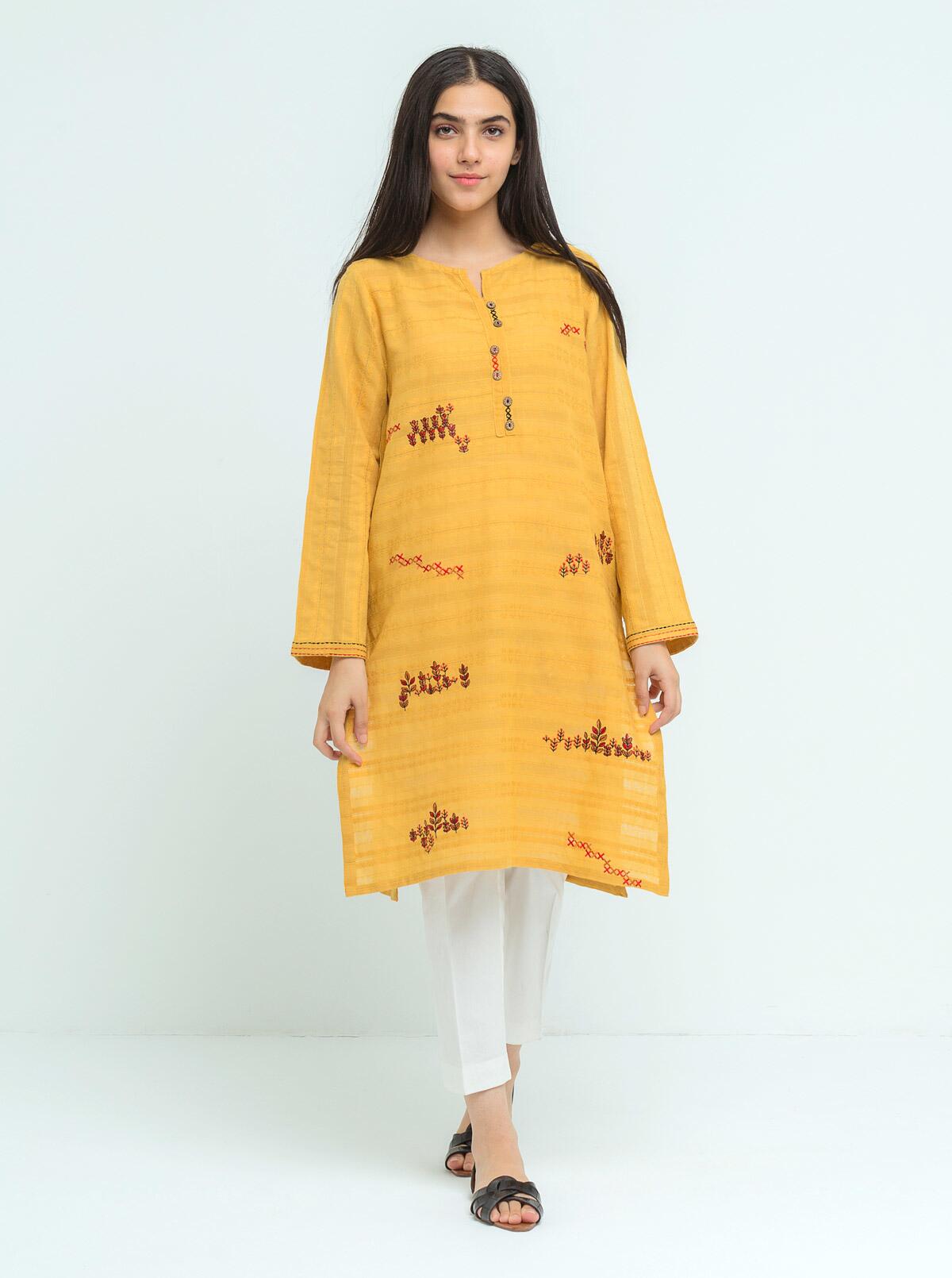 AJULIF-06 Embroidered Paper Cotton Unstitched 3 Pcs