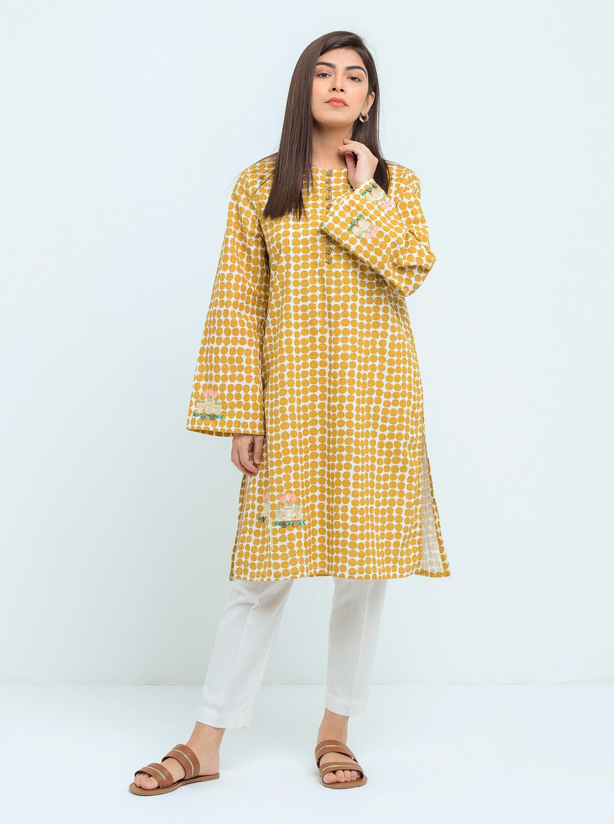 DA-2131 PINK 2PCS EMBROIDERED KURTA WITH TROUSER