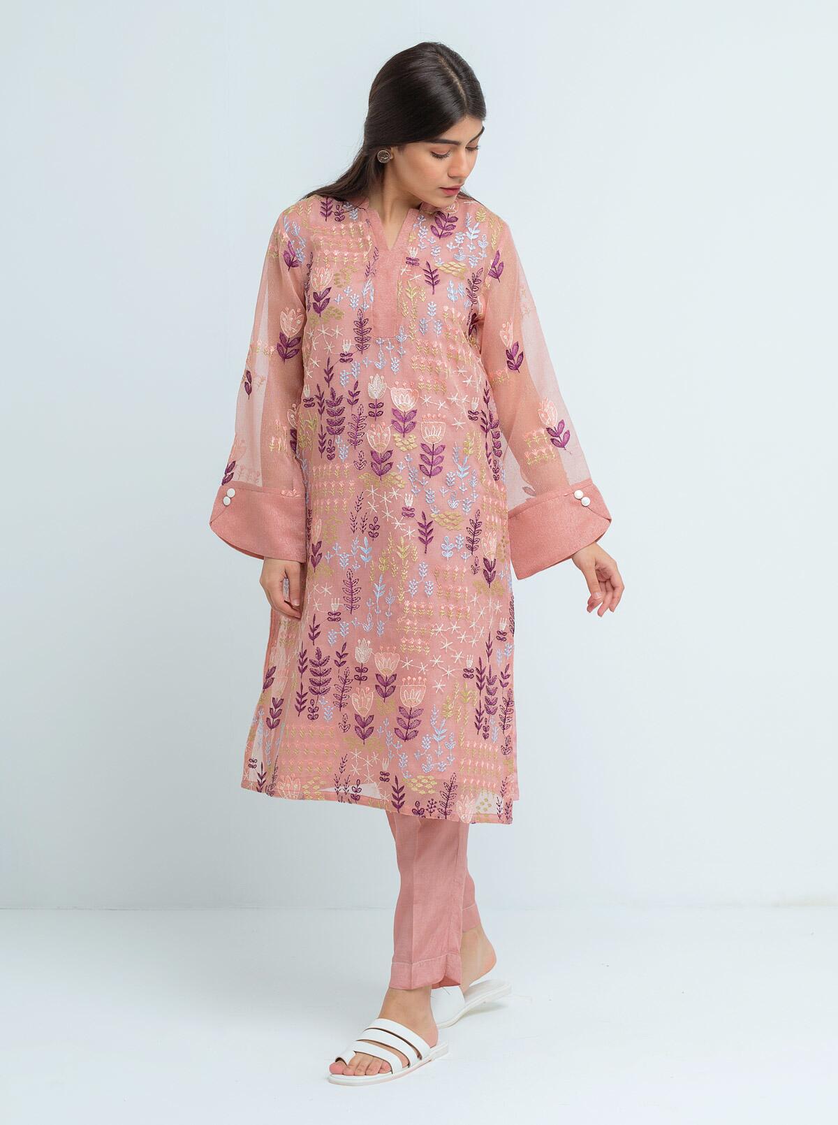 DC-0465 BLACK DYED EMBROIDERED KURTA