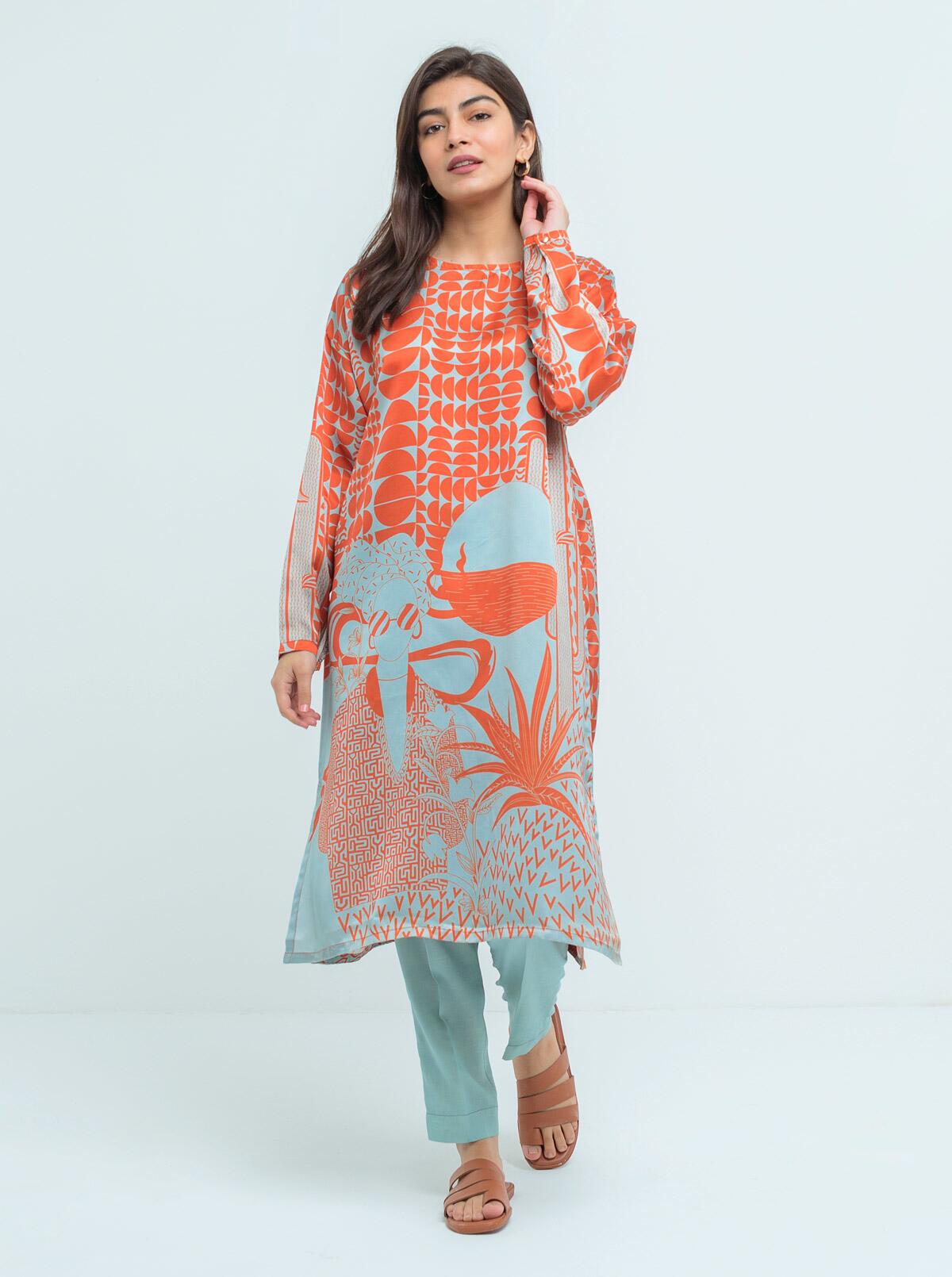 AJS-28 EMBROIDERED LAWN 2 PCS