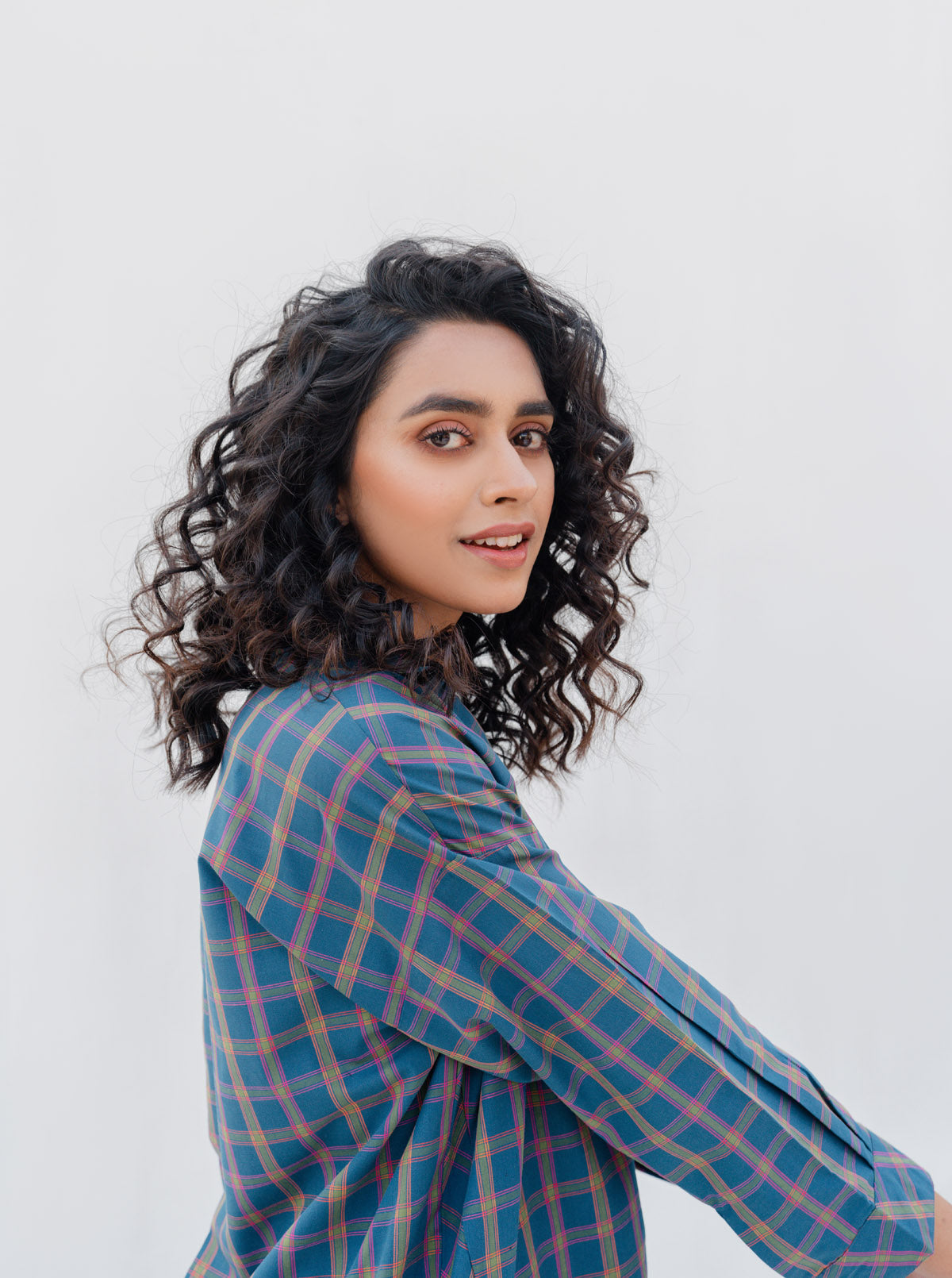 Blue Multi Check Shirt