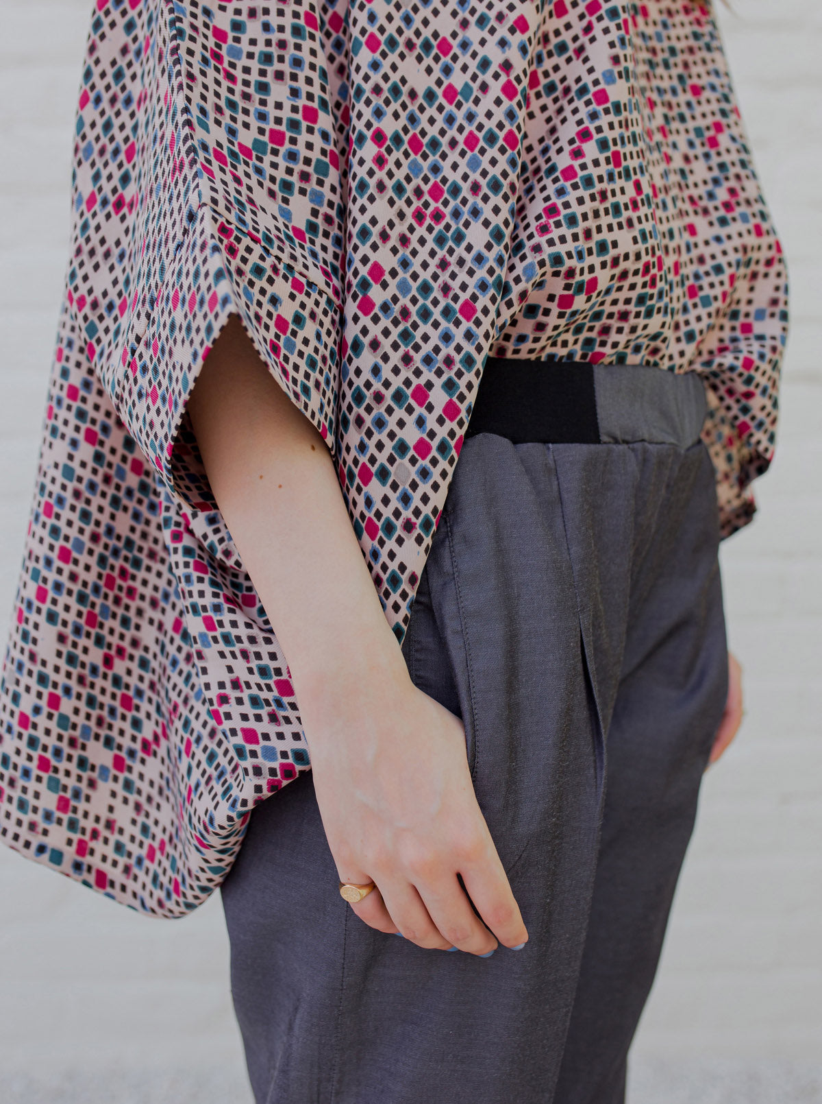 Charcoal Waist Rib Pants