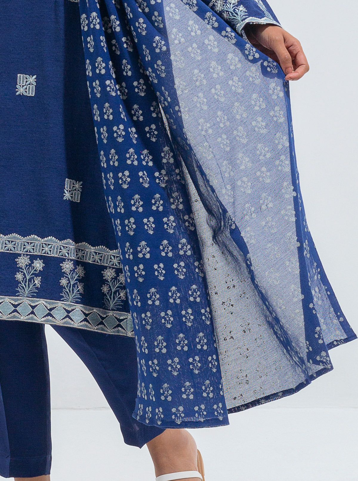 Embroidered Shirt With Dupatta