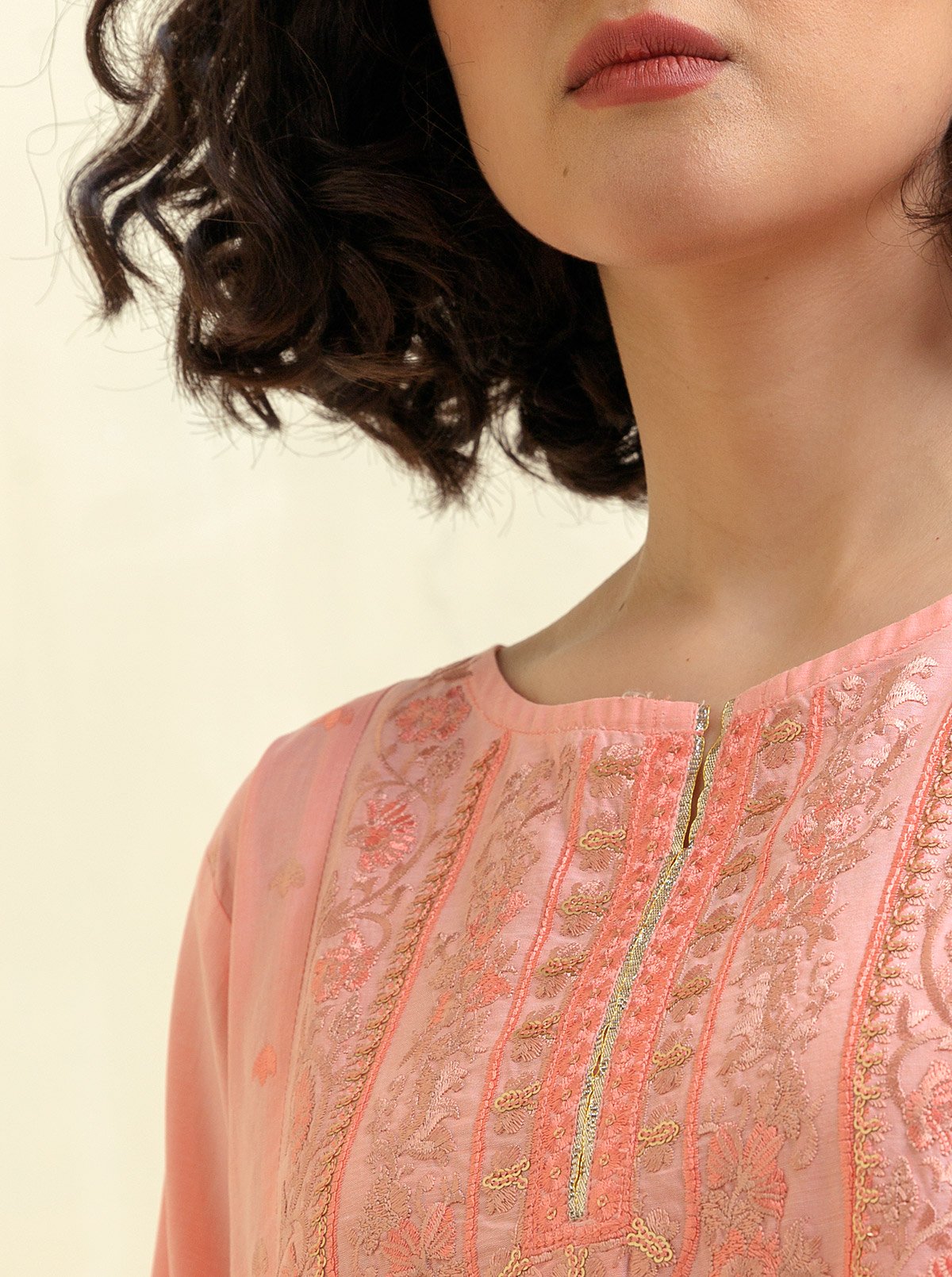 Embroidered Shirt With Dupatta