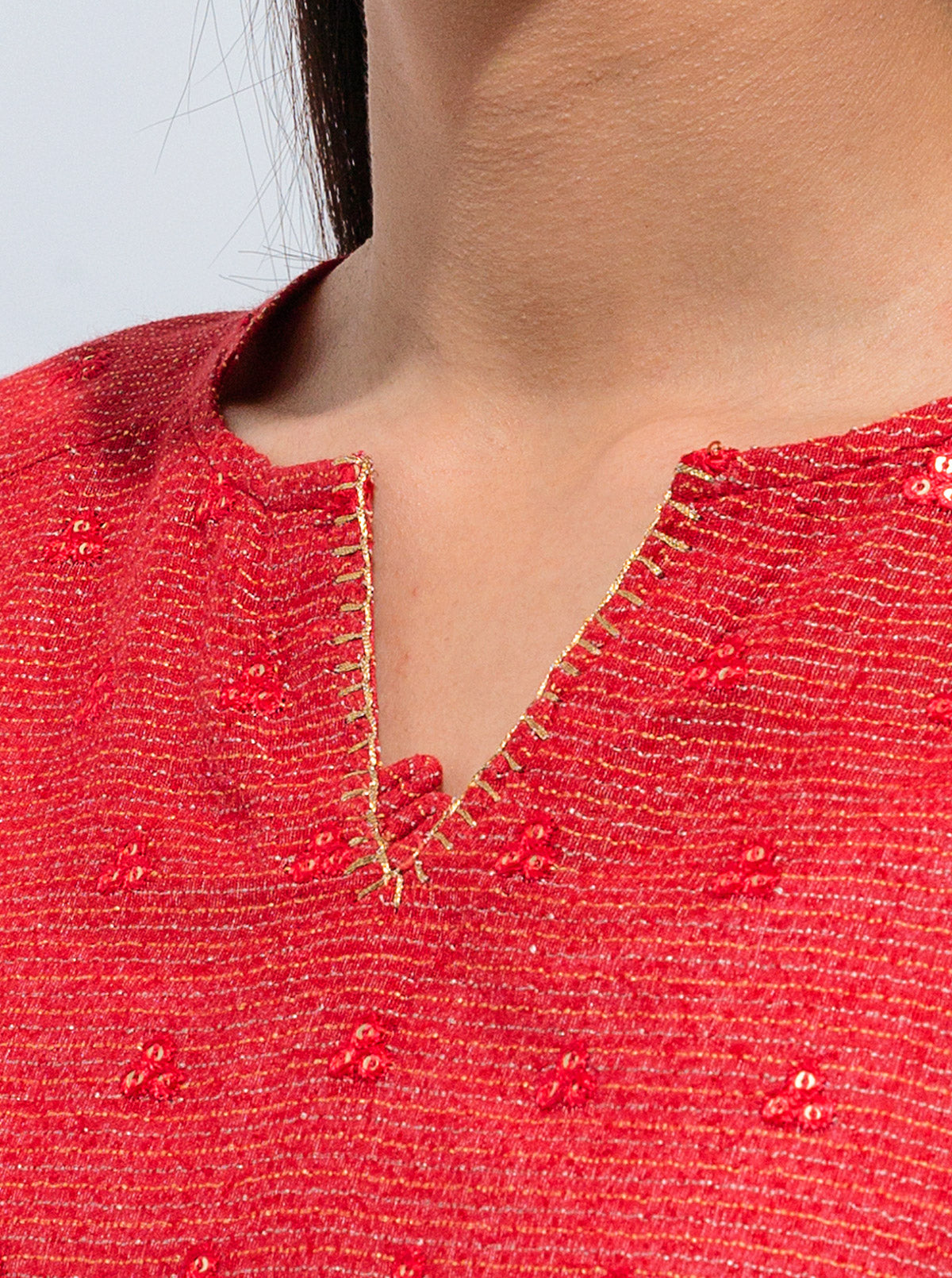 Embroidered Shirt With Dupatta