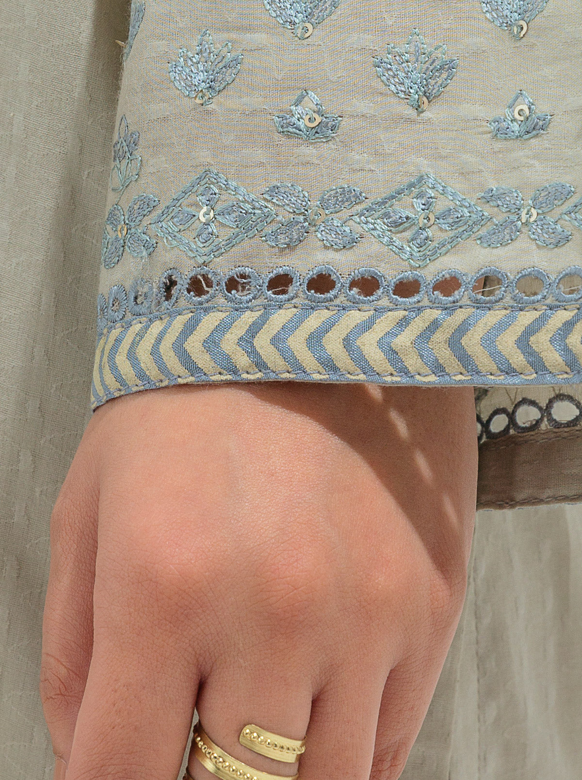 Embroidered Shirt With Dupatta