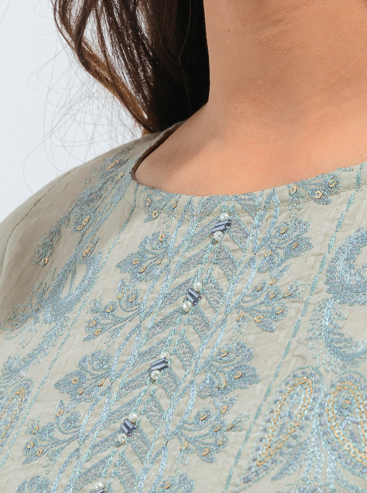 Embroidered Shirt With Dupatta