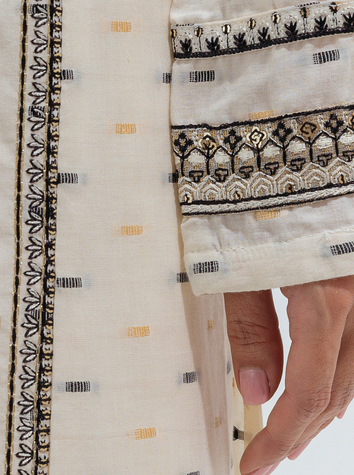 Embroidered Shirt With Dupatta