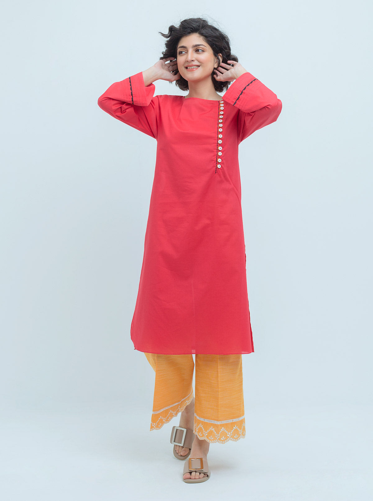 Embroidered Shirt With Pant