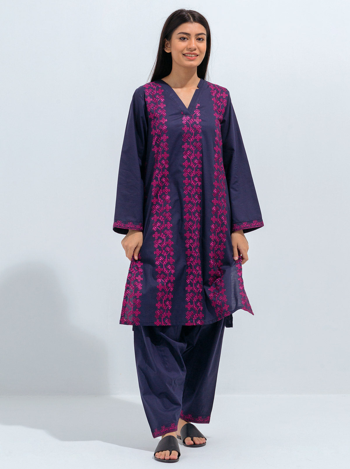 Embroidered Shirt With Pant