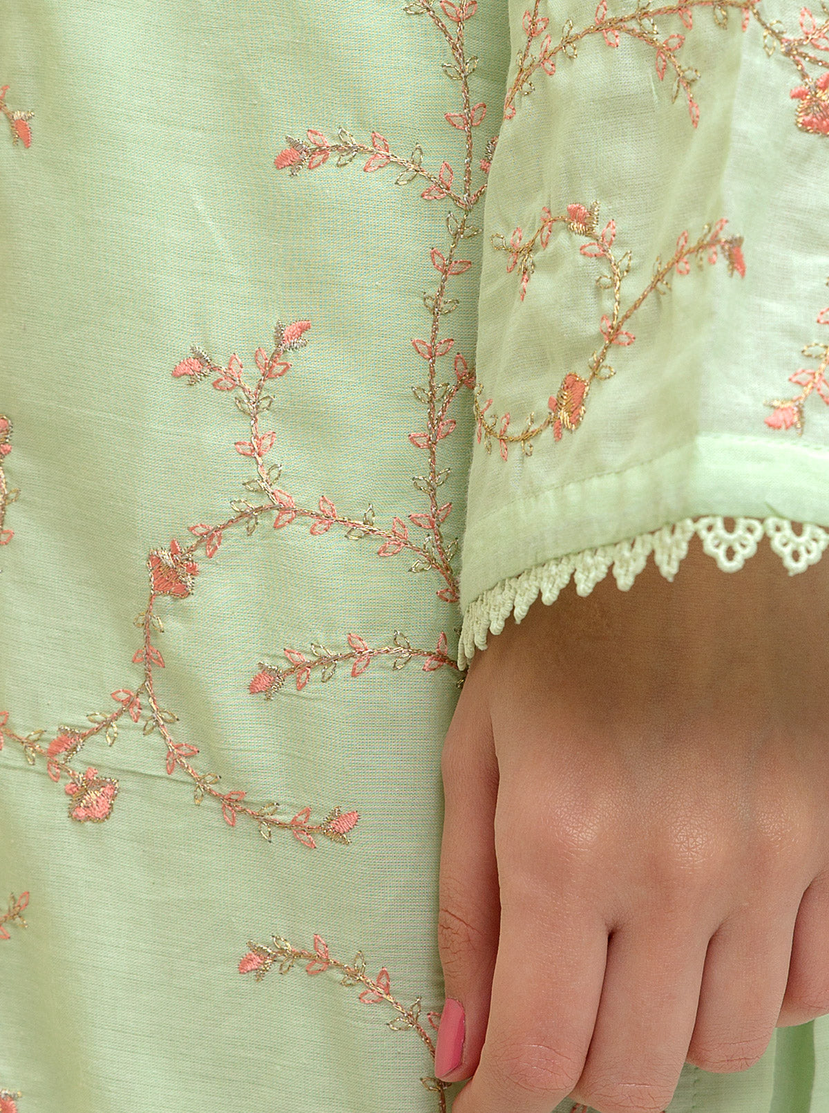 Embroidered Shirt With Dupatta