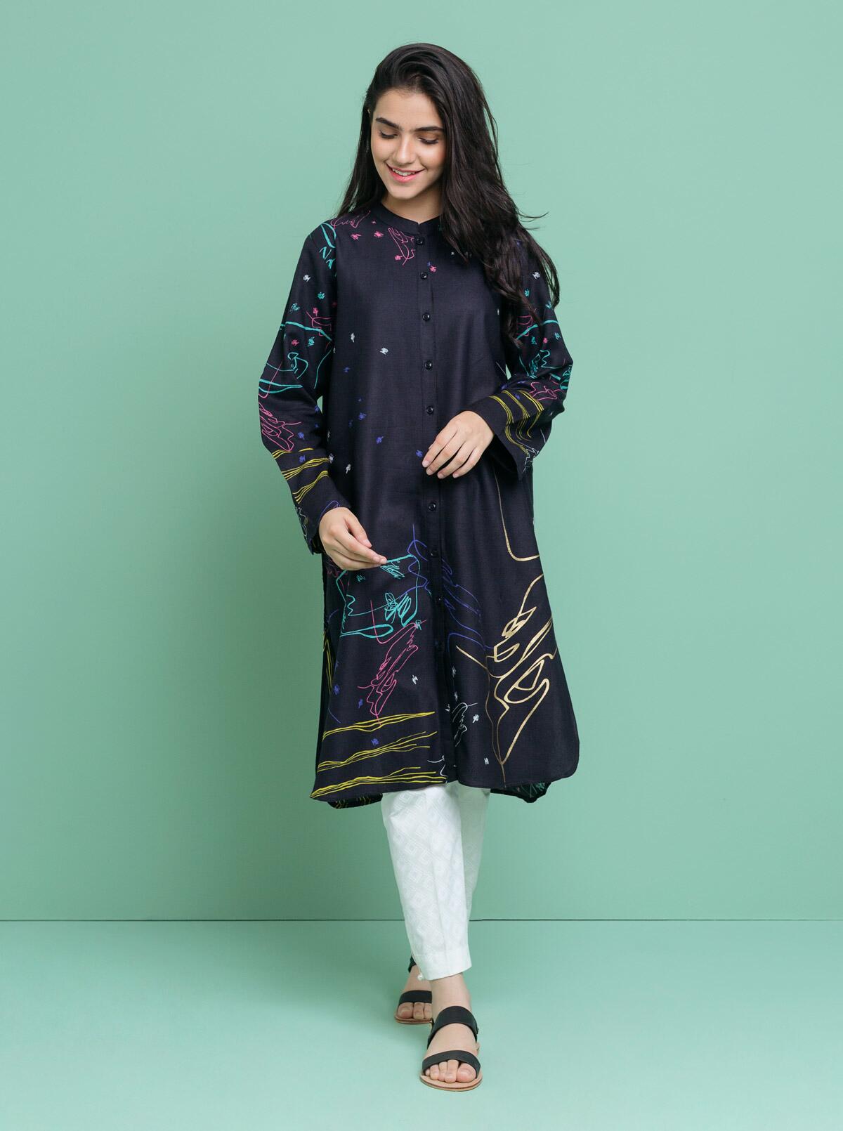 AJUBEP-07 Printed Embroidered Cambric Unstitched 3 Pcs