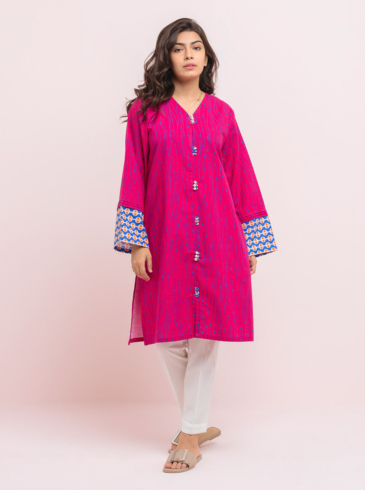 AJCRD-06 EMBROIDERED CHIFFON STITCHED 2 PCS