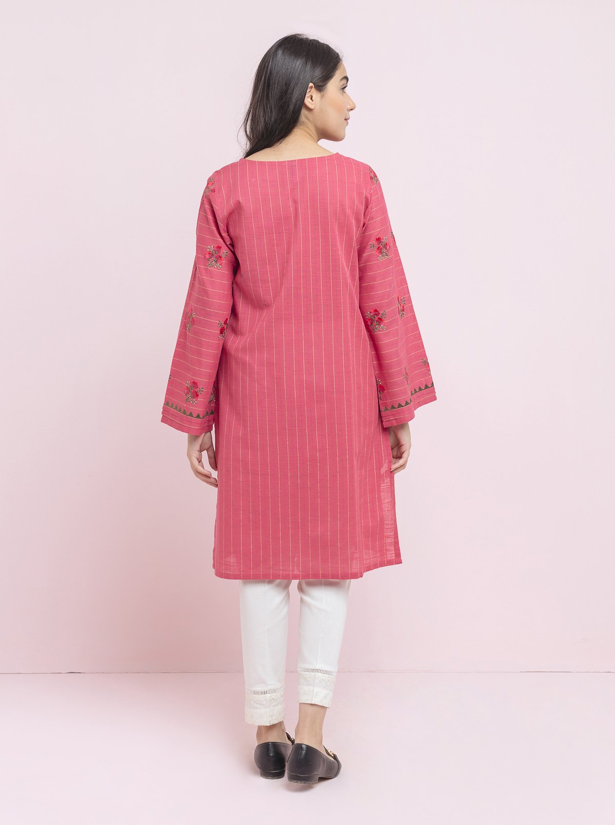 Embroidered Khaddar Shirt (Pret)