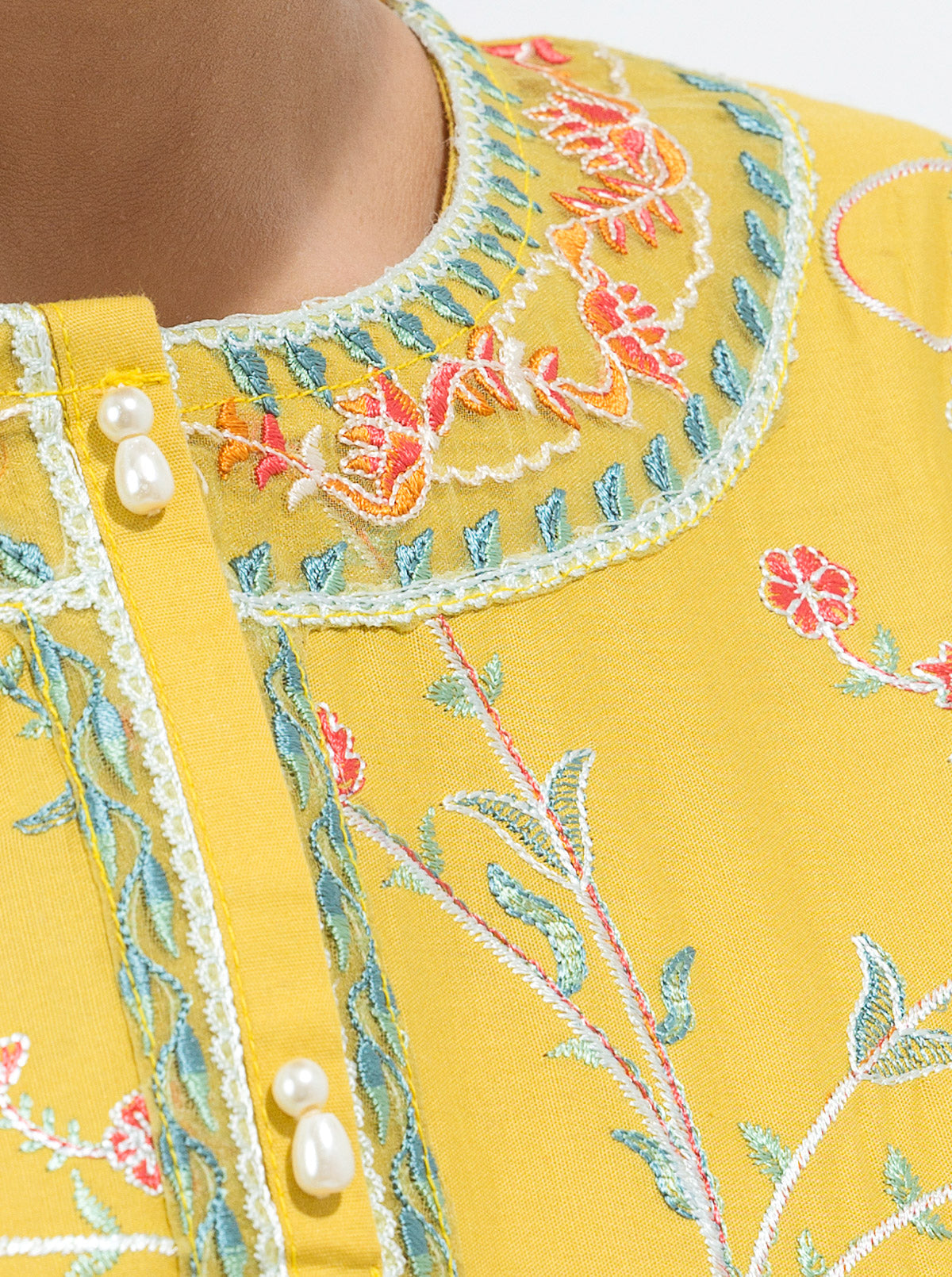 Embroidered Shirt With Dupatta