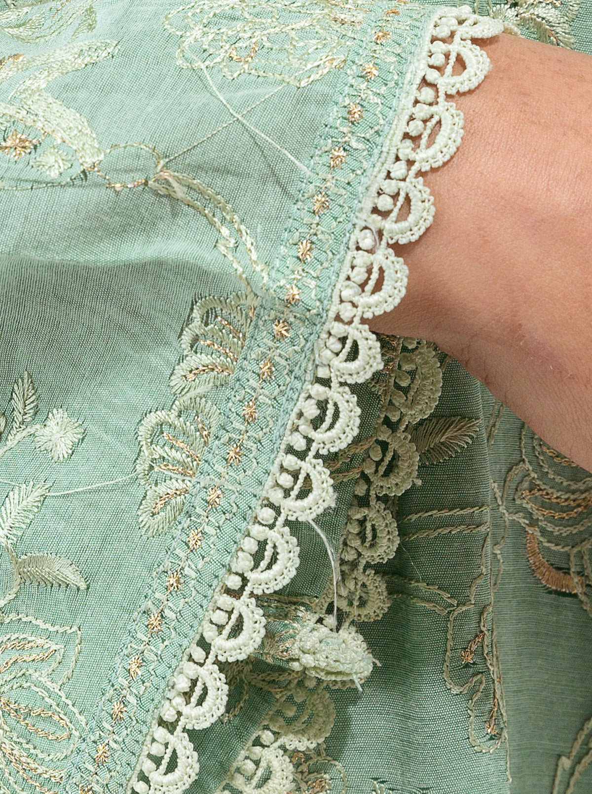 2 Piece Embroidered Paper Cotton Suit (Luxury Pret)