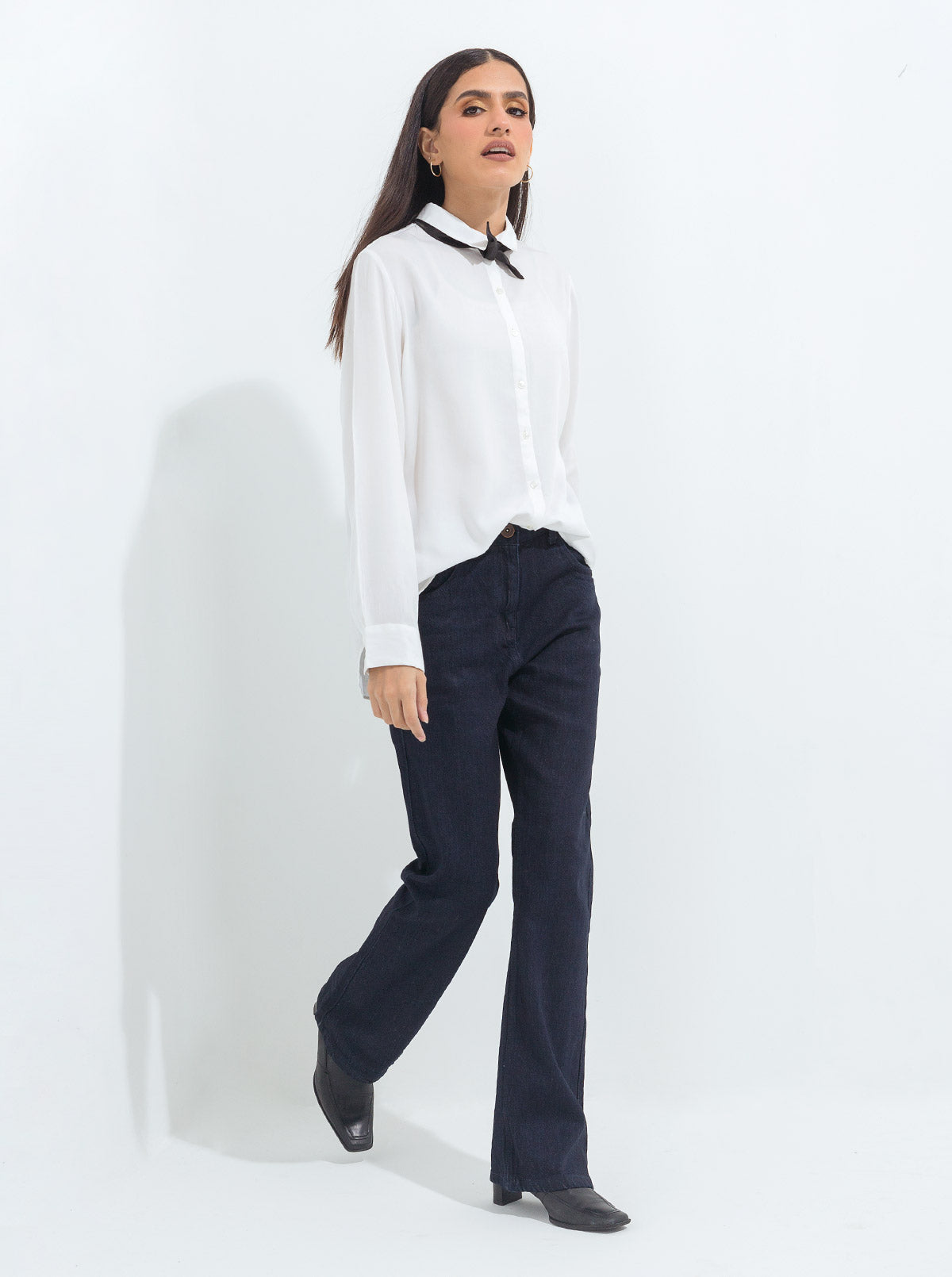 Blue Slim Bootcut Jeans