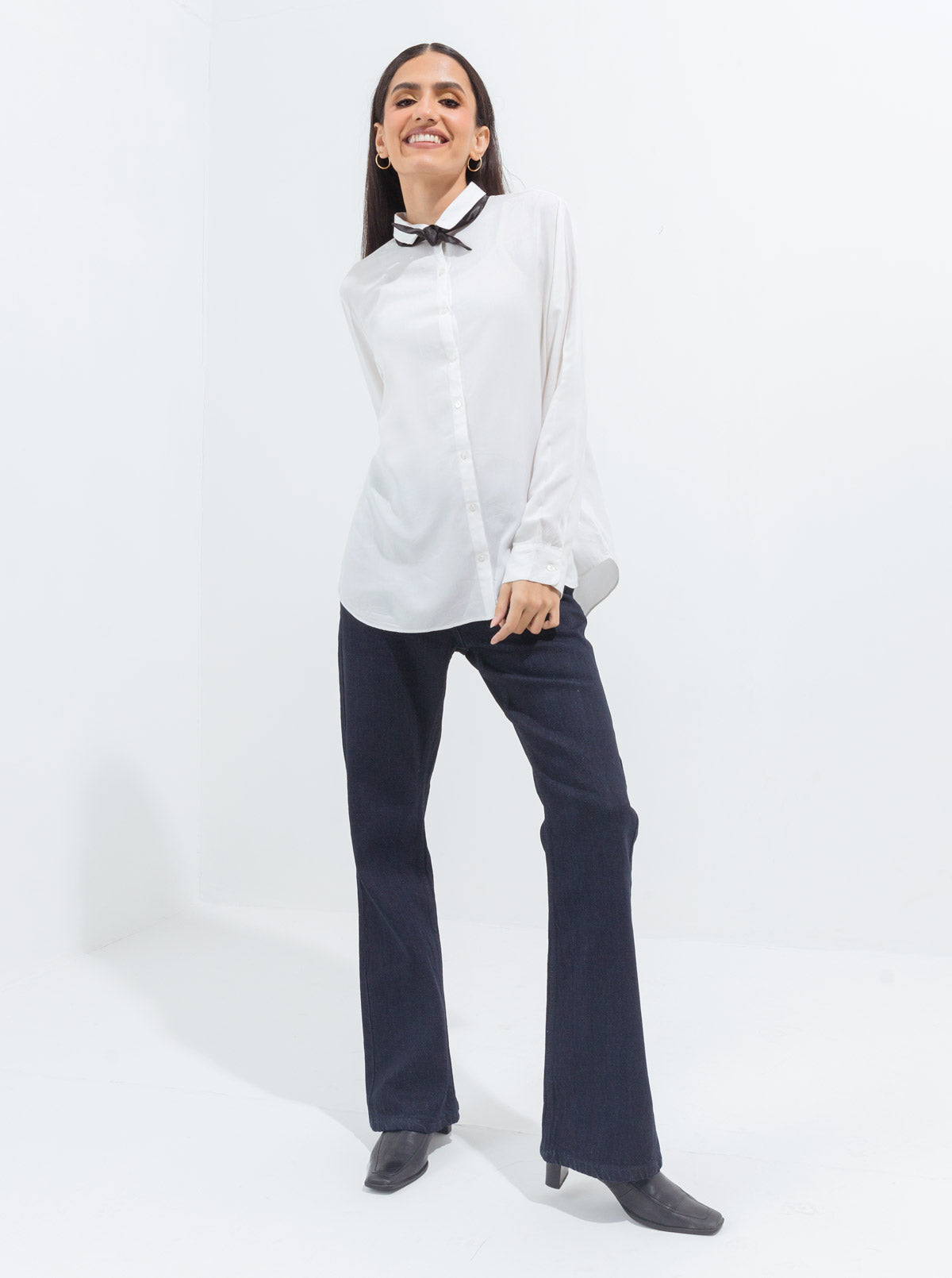 Blue Slim Bootcut Jeans