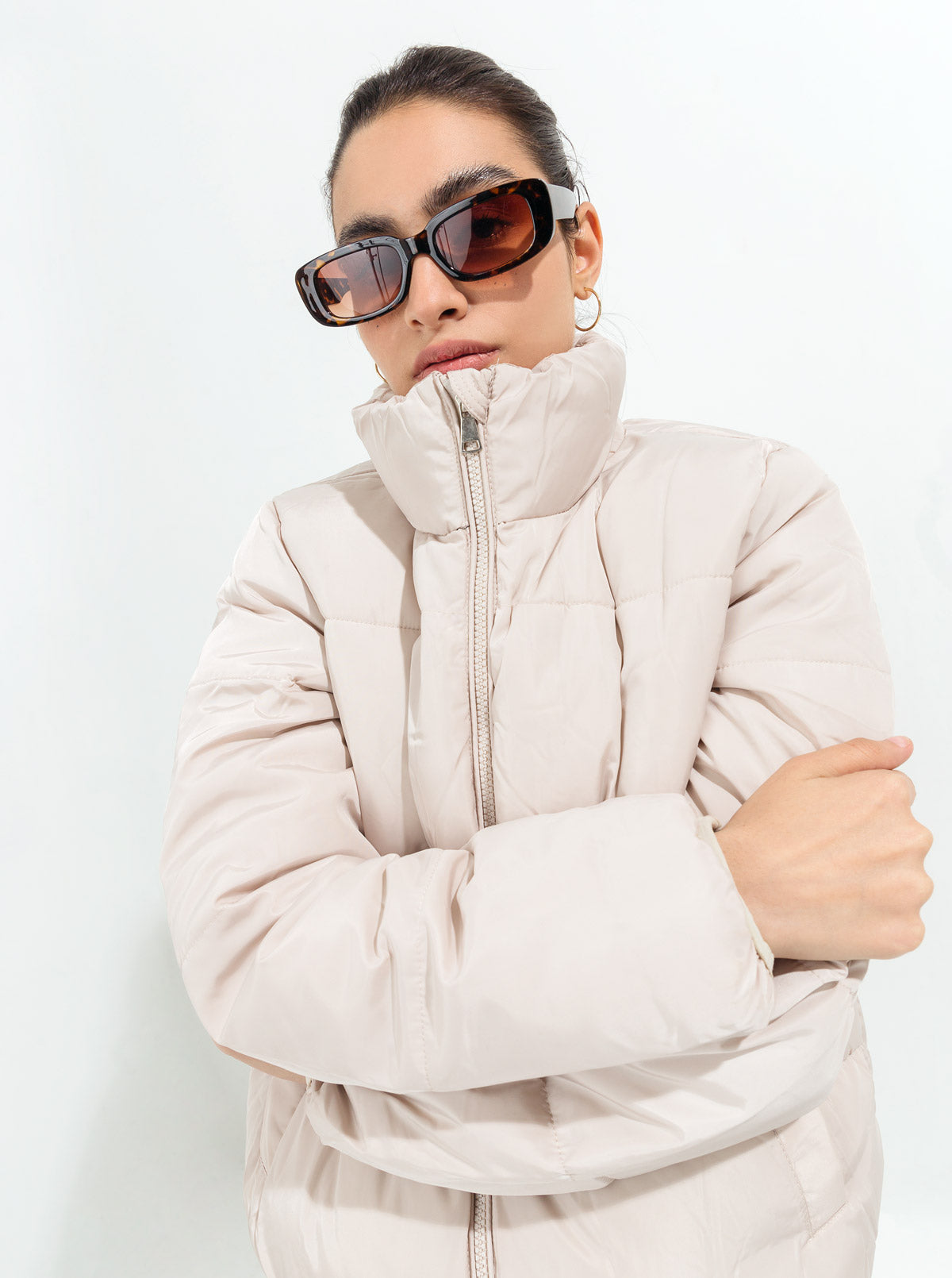 Beige Padded Jacket