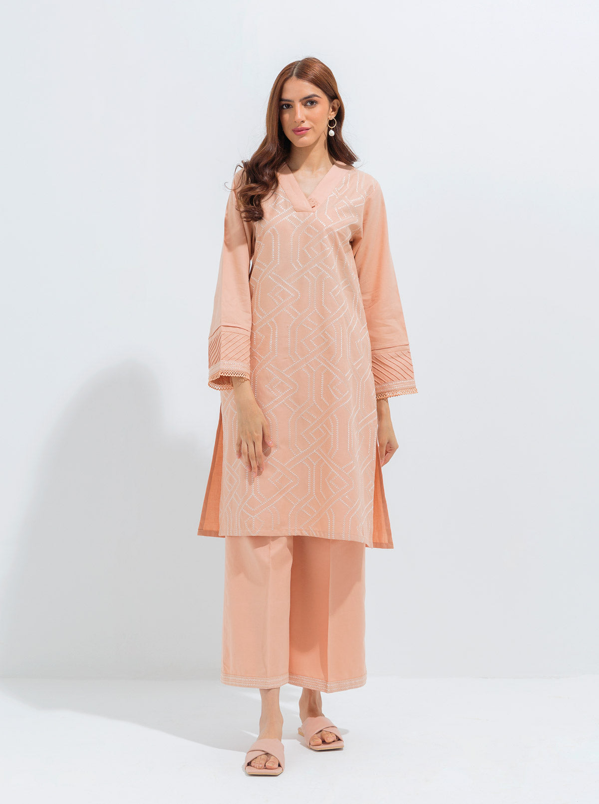 Embroidered Shirt With Pant