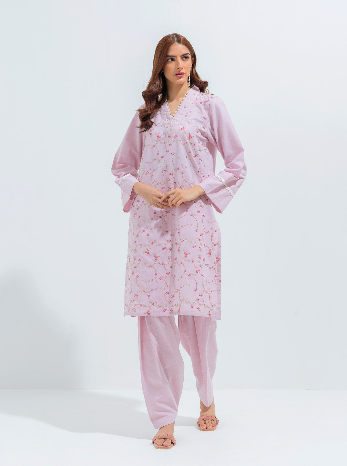 Embroidered Shirt With Shalwar