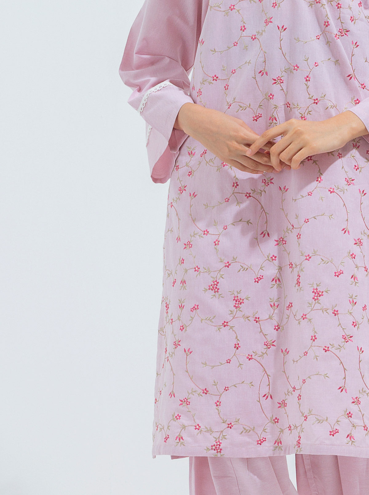 Embroidered Shirt With Shalwar