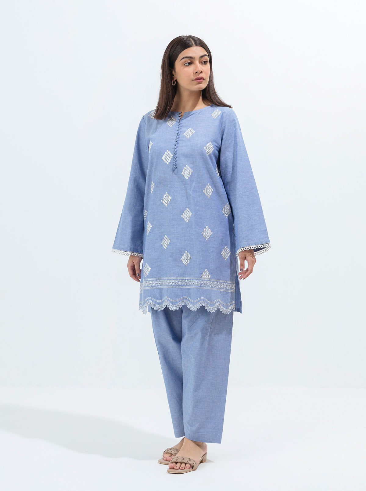 Embroidered Shirt With Shalwar