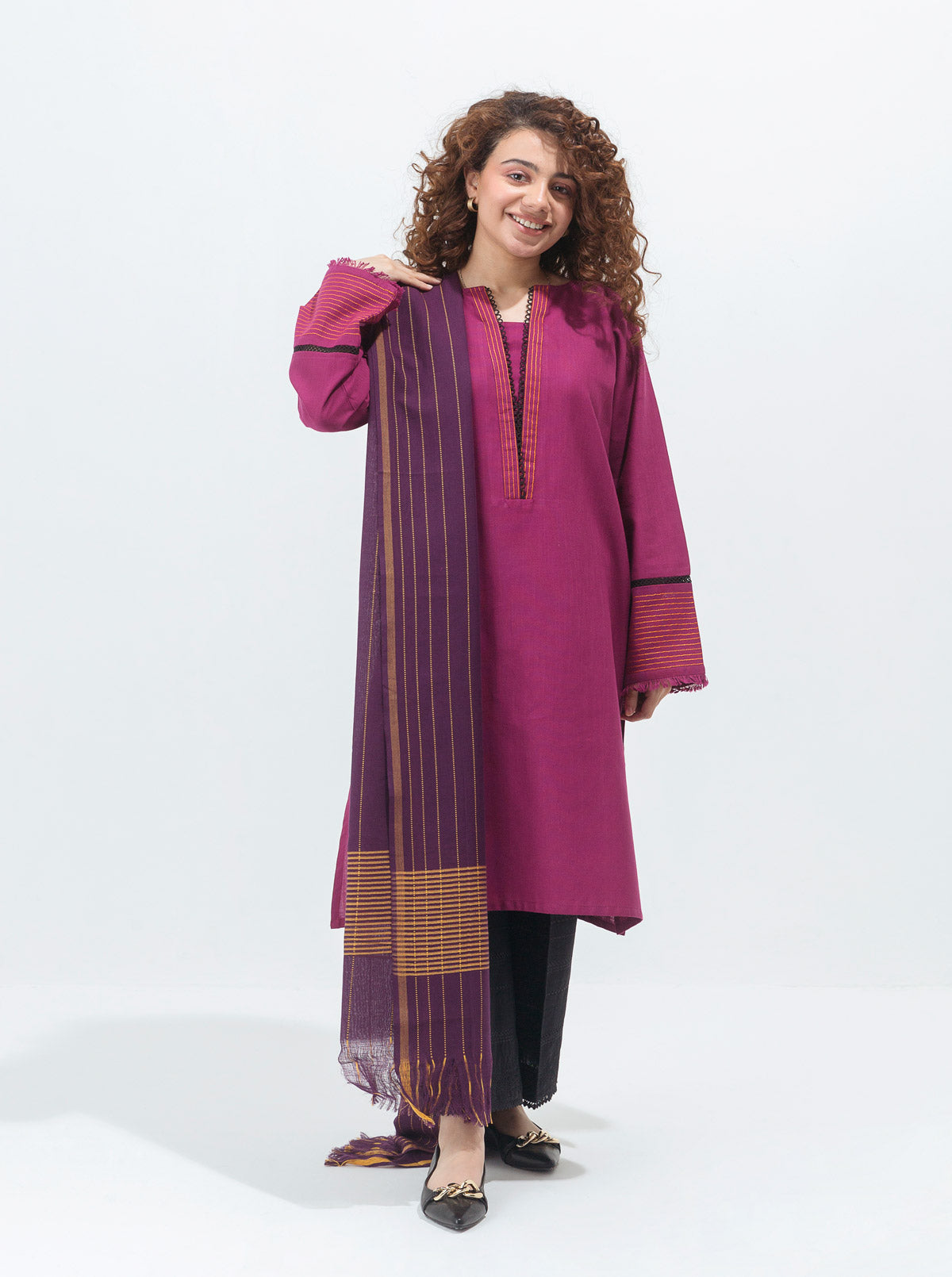 Basic Shirt With Dupatta