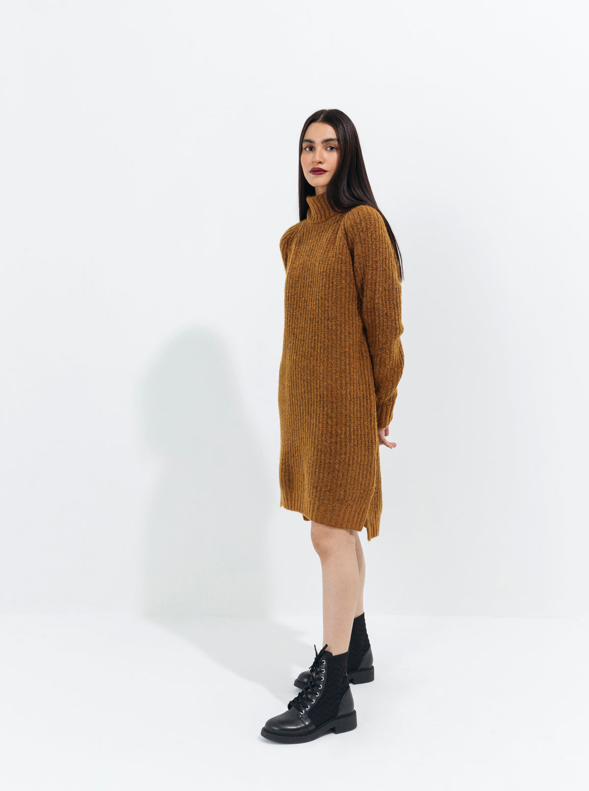 Mustard Double Fuzzy Knit Sweater