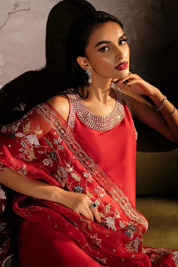 Crimson Dupatta