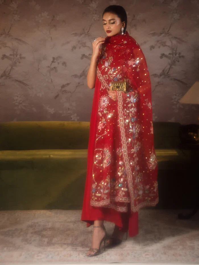 Crimson Dupatta
