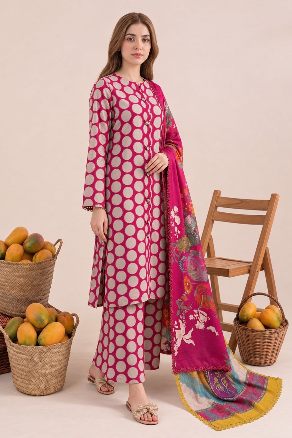 3-PC Stitched Embroidered CPM-6-222