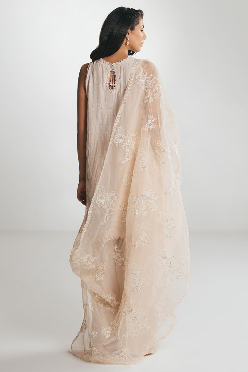 PEACH WHIP-3PC EMBROIDERED SILK SUIT