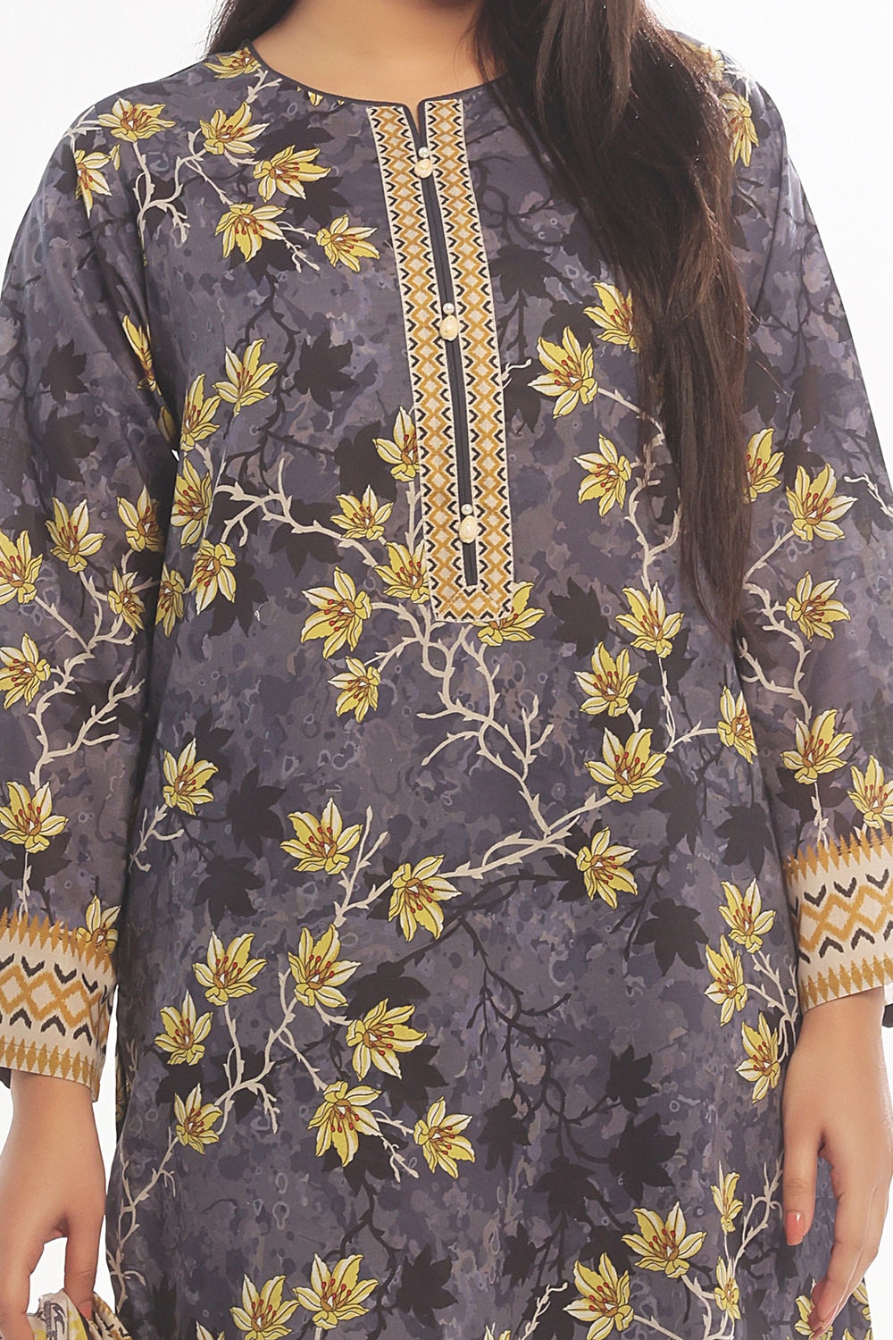 3 Piece Unstitched Printed Lawn Suit