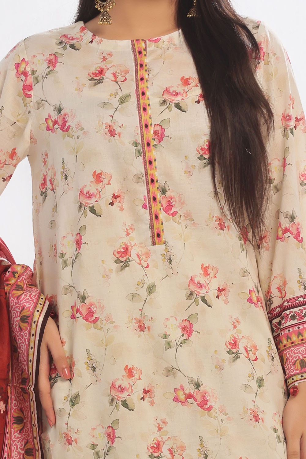 3 Piece Unstitched Printed Lawn Suit