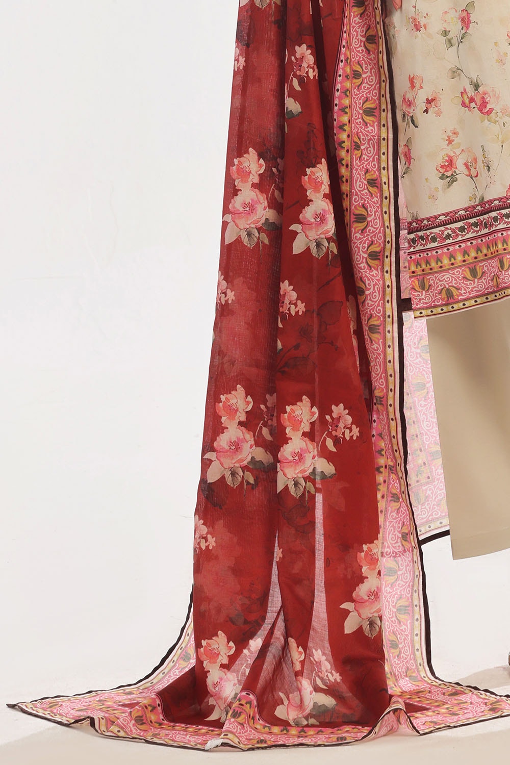 3 Piece Unstitched Printed Lawn Suit