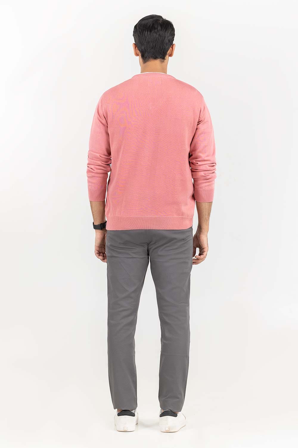 Coral Basic V Neck Sweater