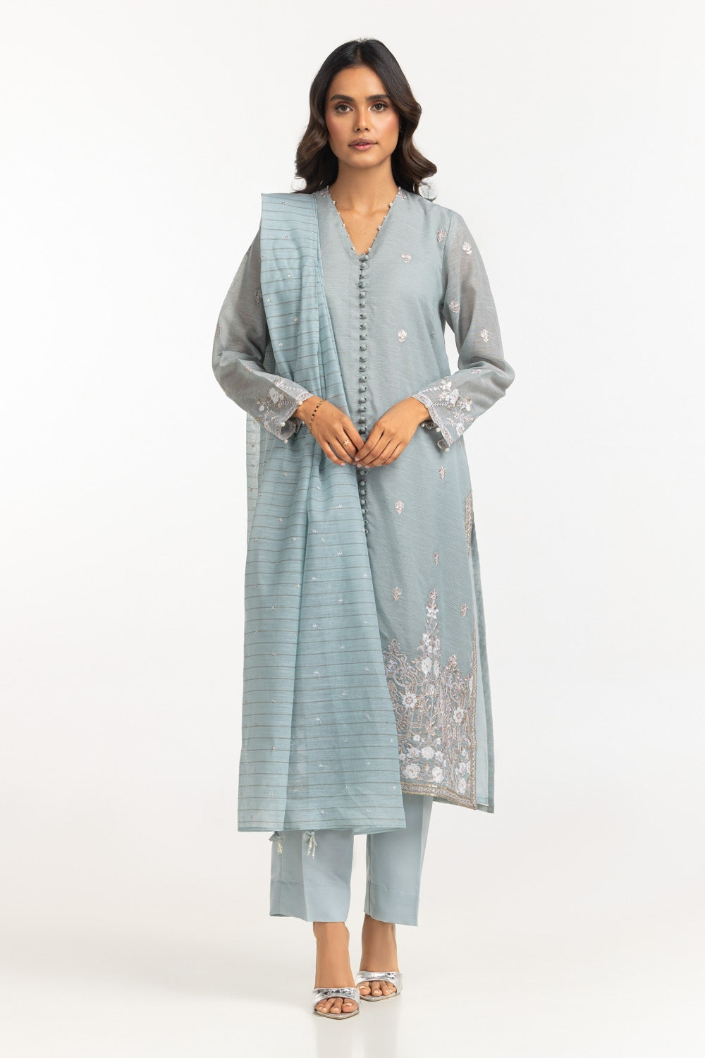 Cotton Zari Stripe Dupatta